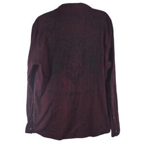 Affliction Black Premium Button Down Long Sleeve Shirt, Size 2 XL